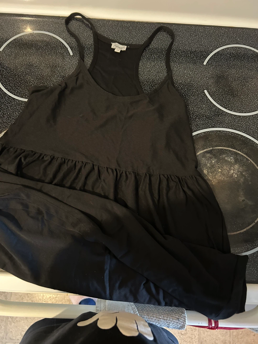 White short sleeve blouse small, Black R/M, size S-P dress - photo 3