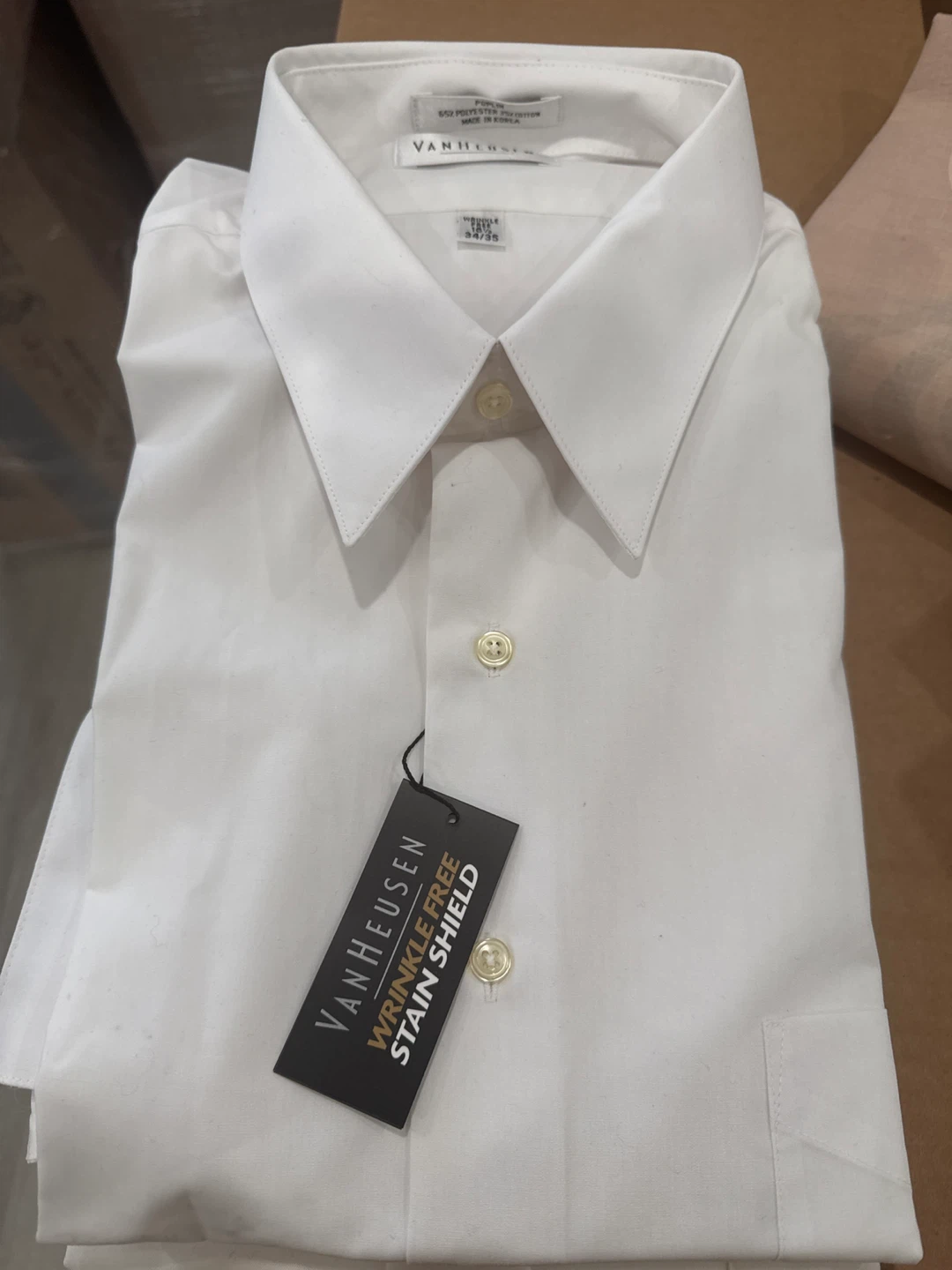 Van Heusen Men's Wrinkle Free Stain Shield Dress Shirt - photo 2