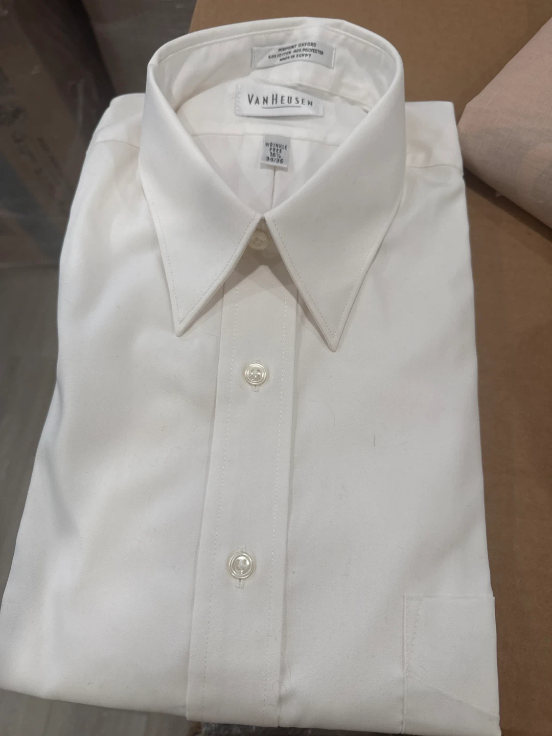 Van Heusen Men's Wrinkle Free Stain Shield Dress Shirt
