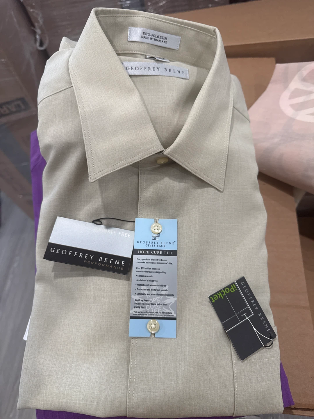 Van Heusen Men's Wrinkle Free Stain Shield Dress Shirt - photo 4