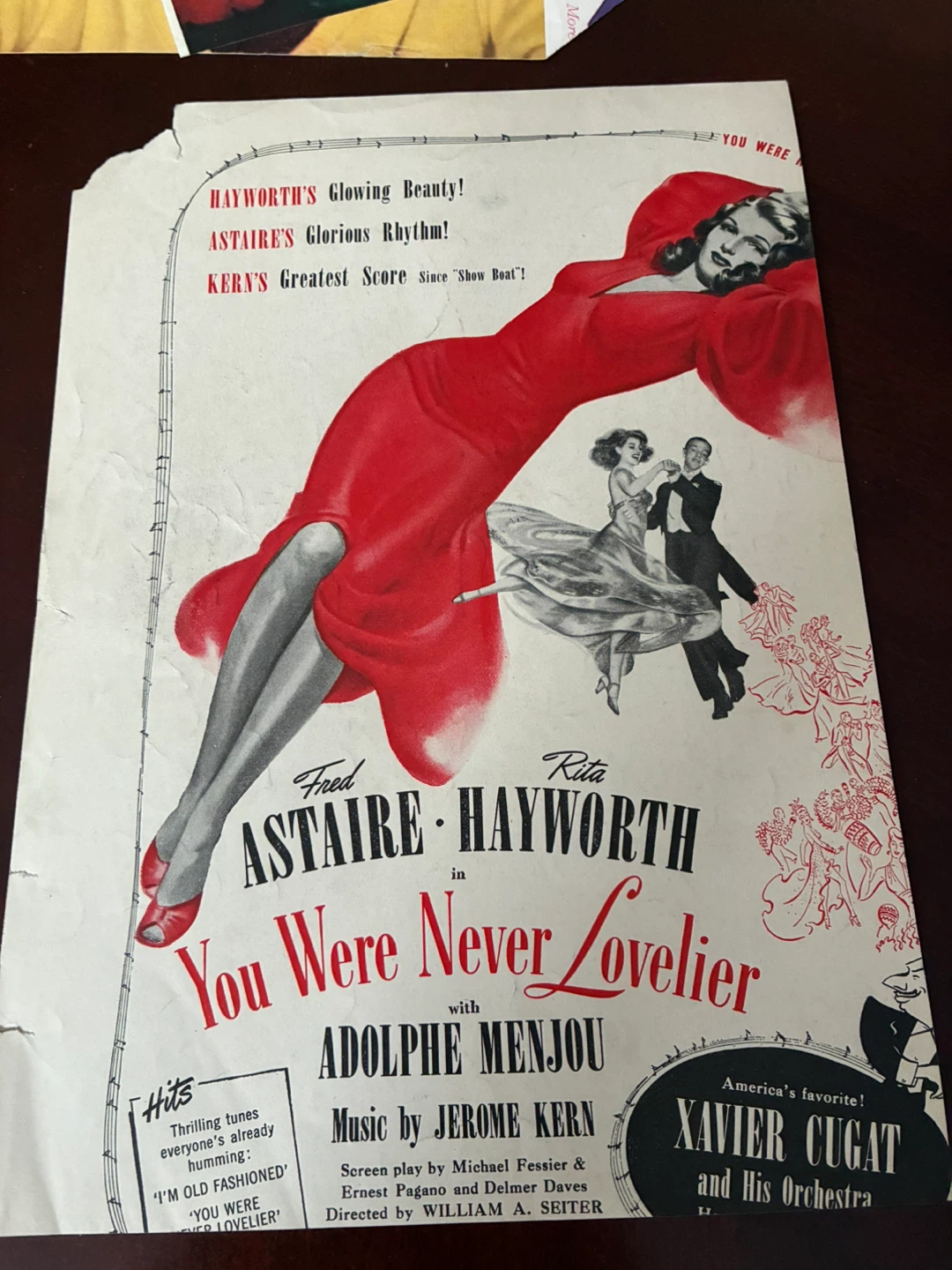 1942 Fred Astaire Rita Hayworth You Were Never Lovelier vintage