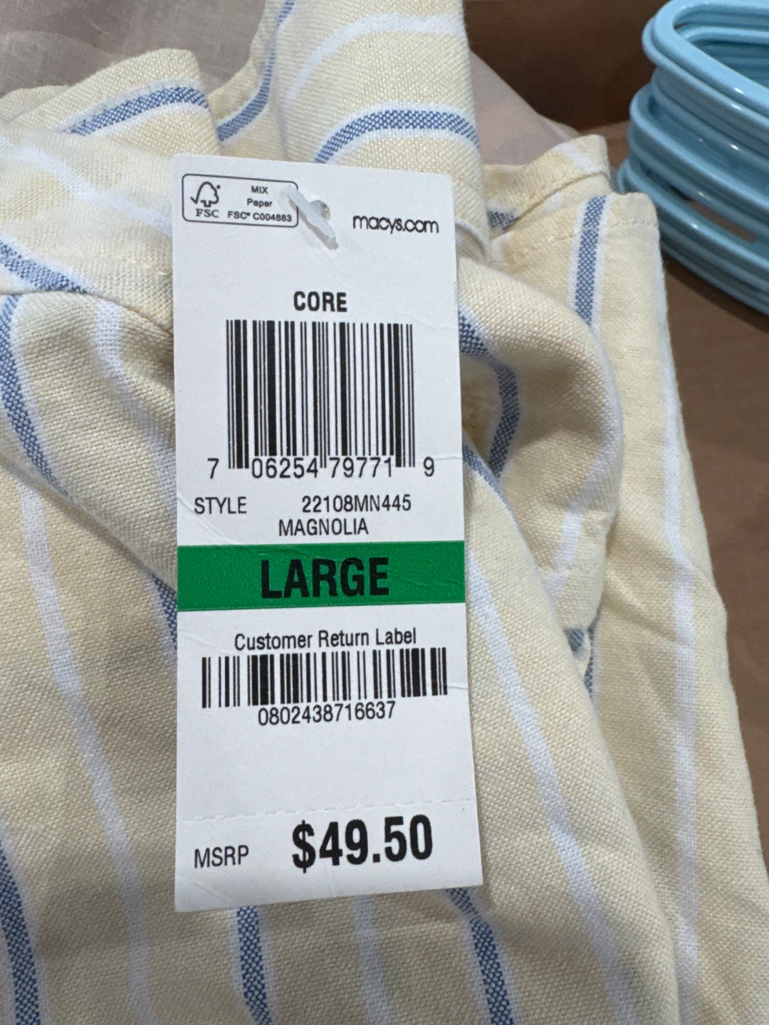 Club Room Men's Striped Button-Down Shirt - Large - photo 4