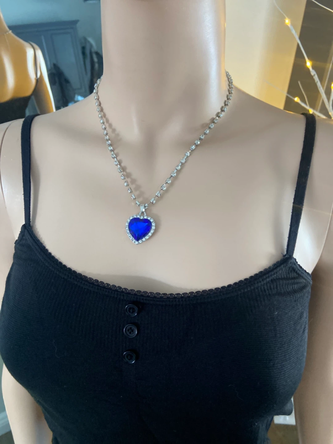 NEW: Heart of the Ocean Blue Heart Pendant Necklace