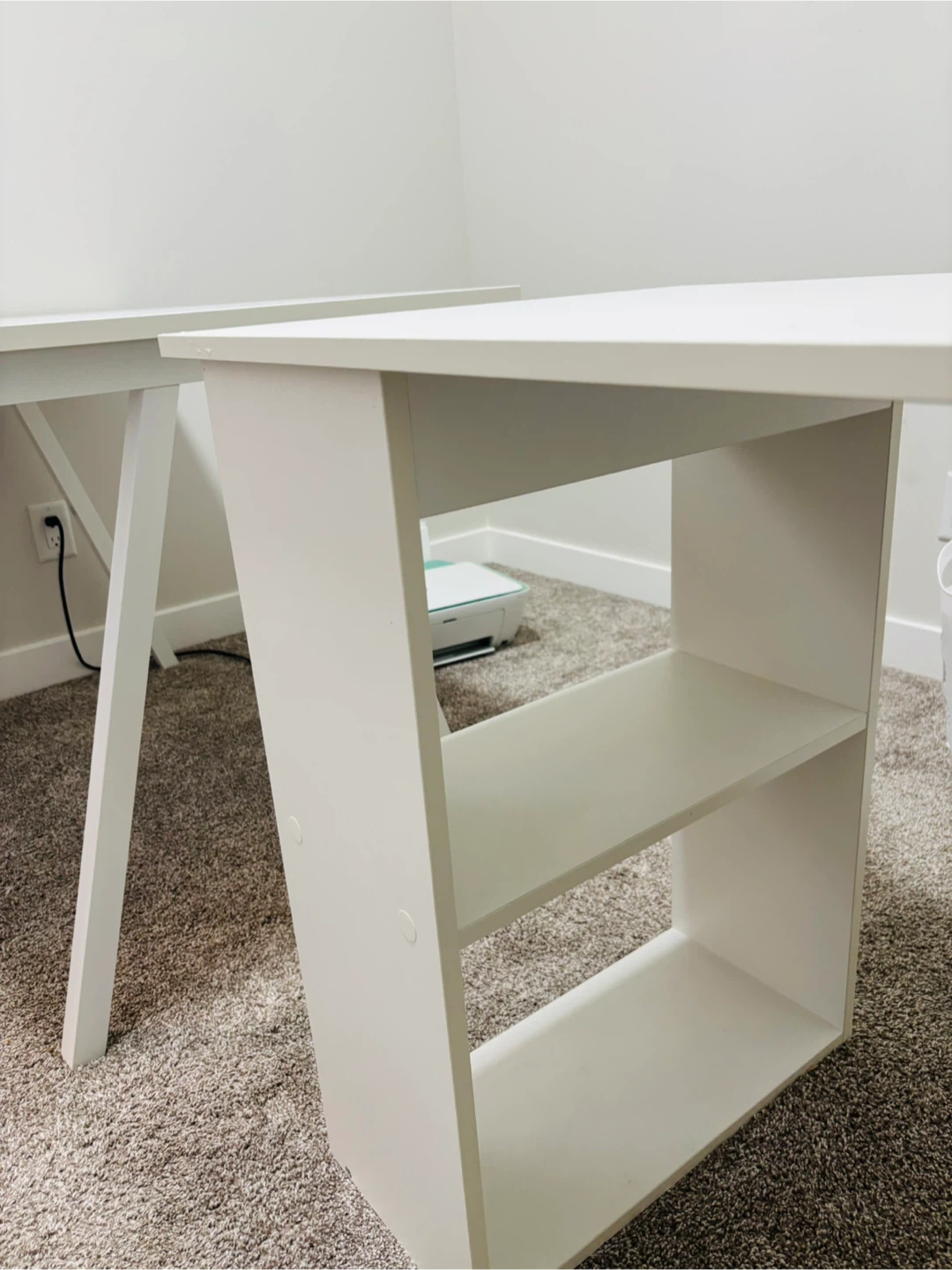 White Desk with Shelves - photo 3