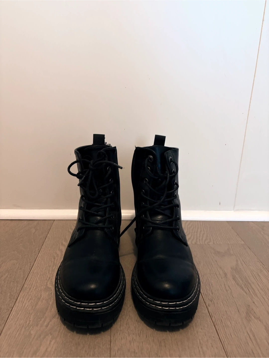 Steve Madden Women’s Black Borris Combat Boots - size 37