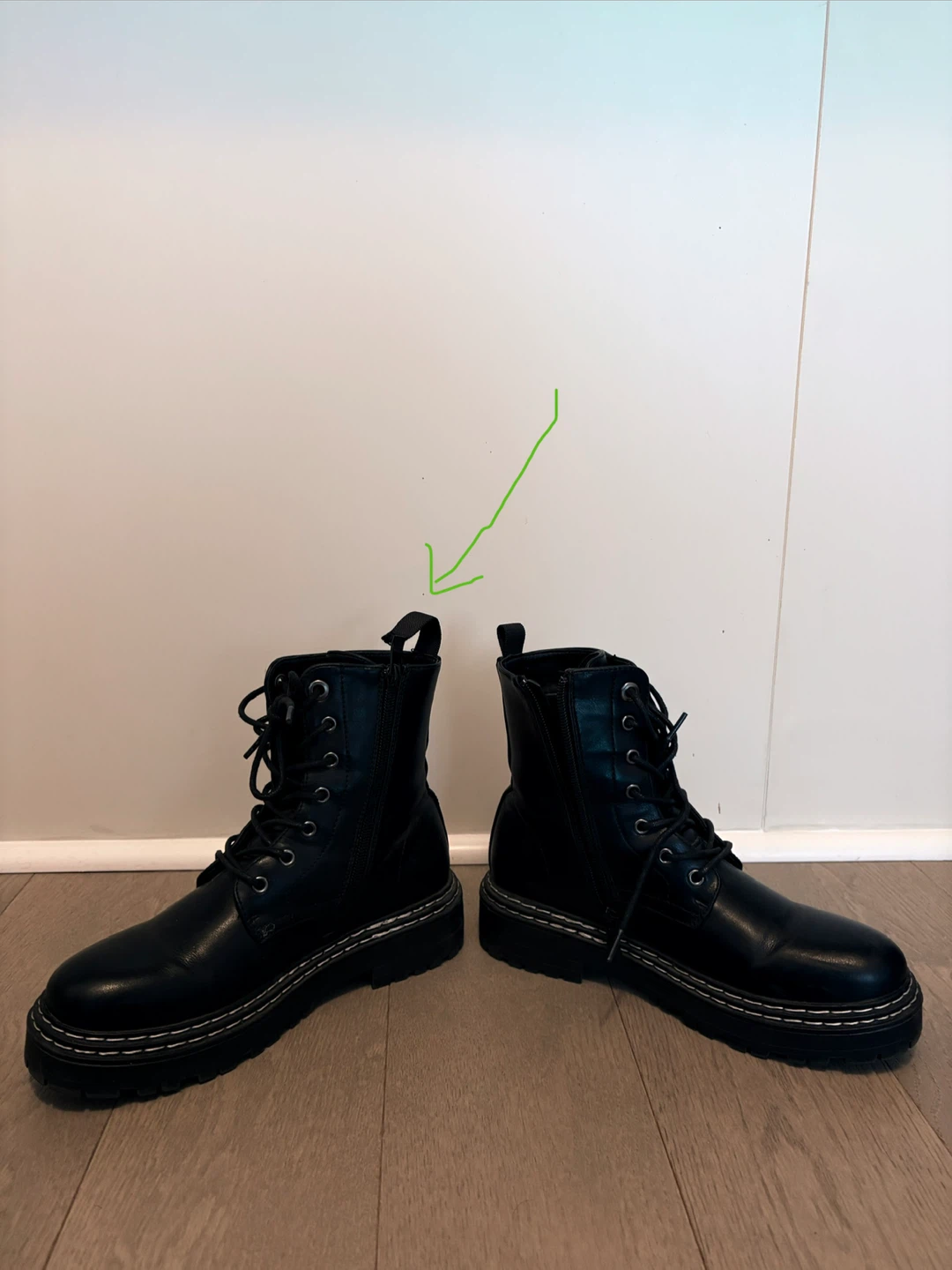 Steve Madden Women’s Black Borris Combat Boots - size 37 - photo 2