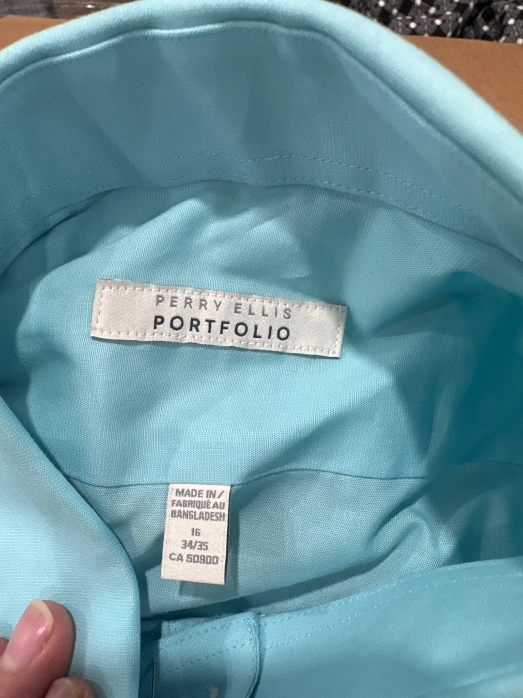 Perry Ellis Portfolio shirt light blue