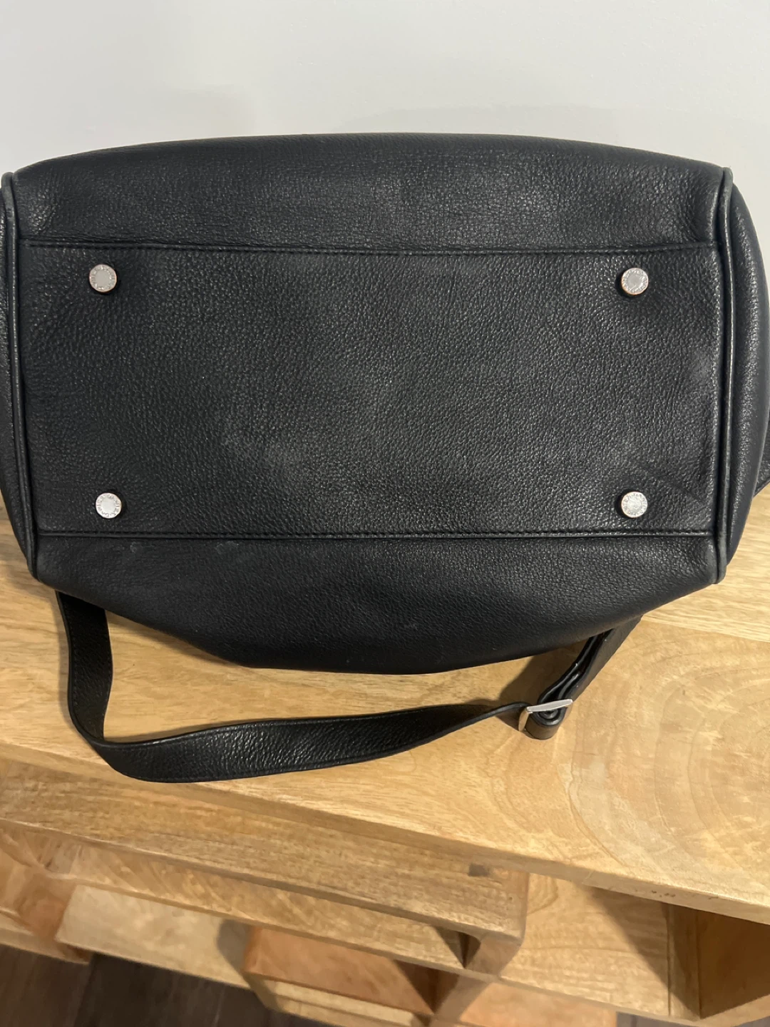 DANIER Black Leather Satchel Bag with Tassel - photo 3