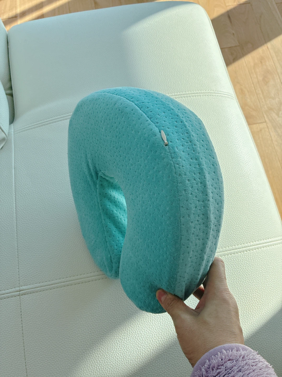 Aqua Blue Neck Pillow-27x28cm - photo 2