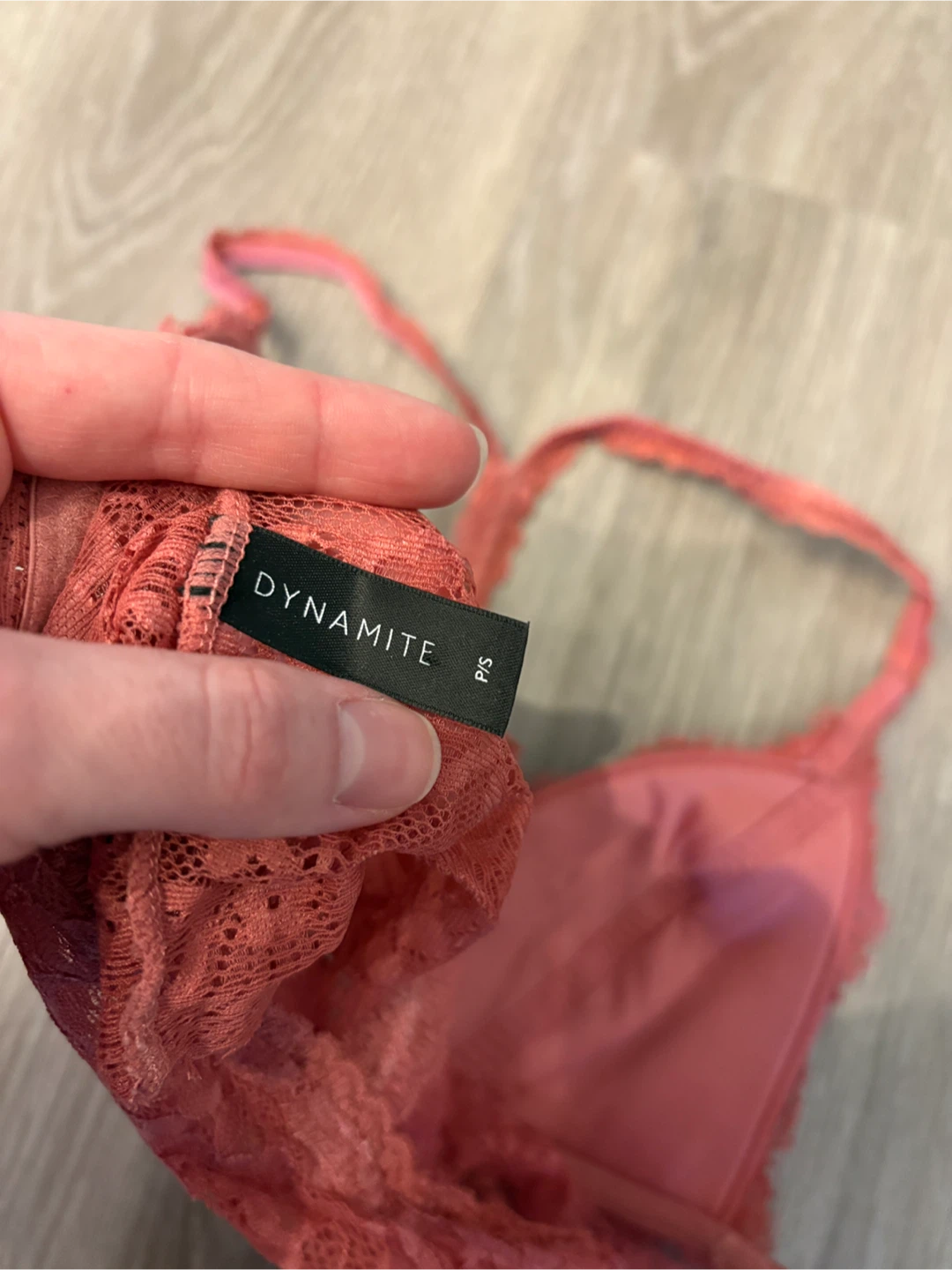 Dynamite Pink Lace Bralette/Crop Top - photo 3
