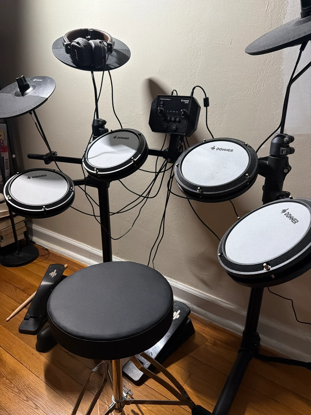 Donner Electronic Drum Kit and Stool - photo 2
