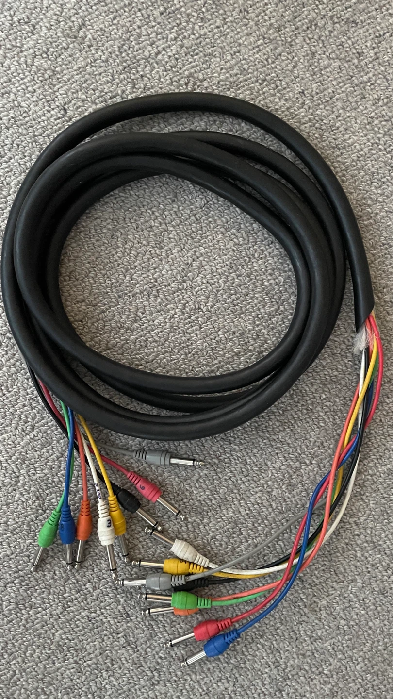 13 ft Multi-Coloured 8x1/4” Snake Cable