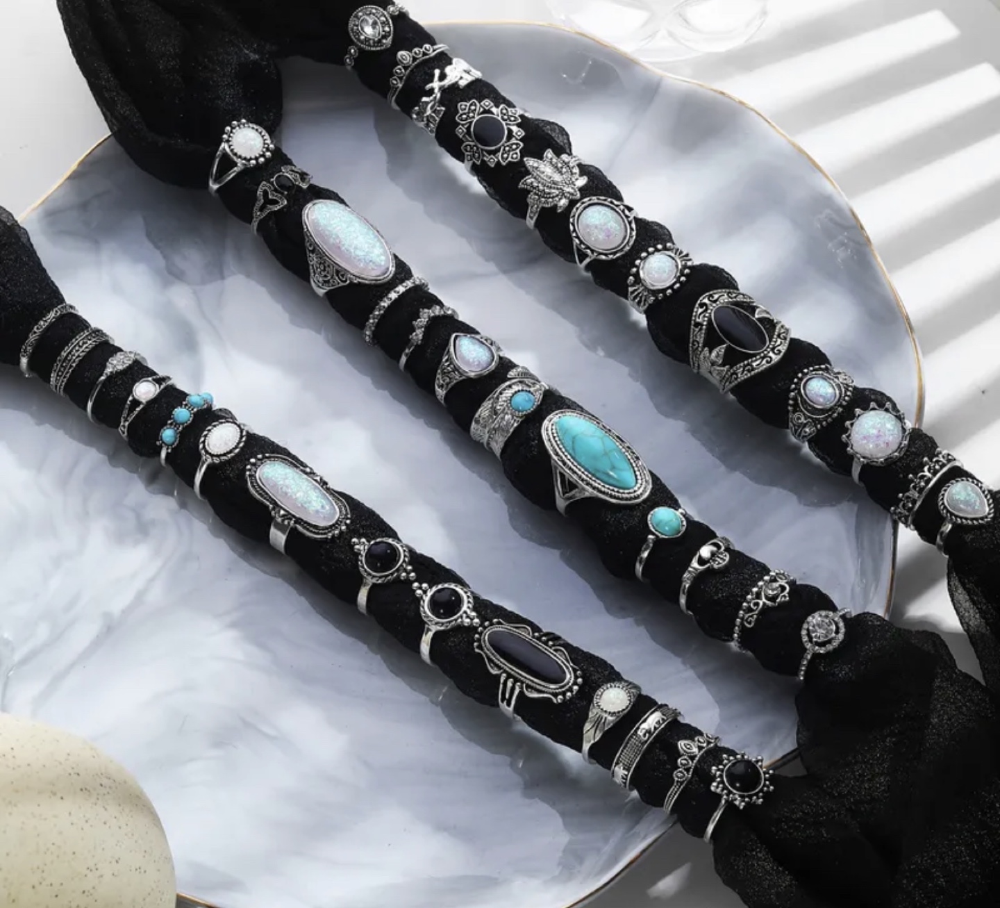 Brand New-price of Each-Assorted Bohemian Silver-Tone Rings - photo 3