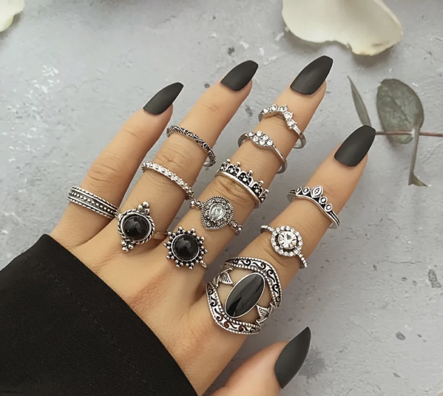 Brand New-price of Each-Assorted Bohemian Silver-Tone Rings - photo 5