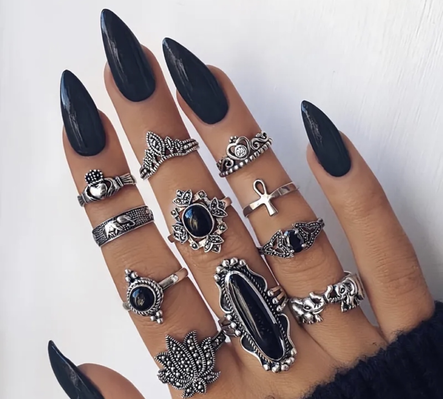 Brand New-price of Each-Assorted Bohemian Silver-Tone Rings - photo 4