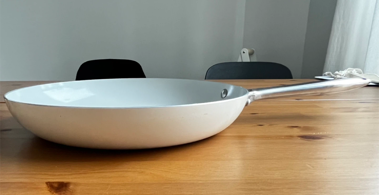 White Ceramic Non-Stick Frying Pan - photo 2