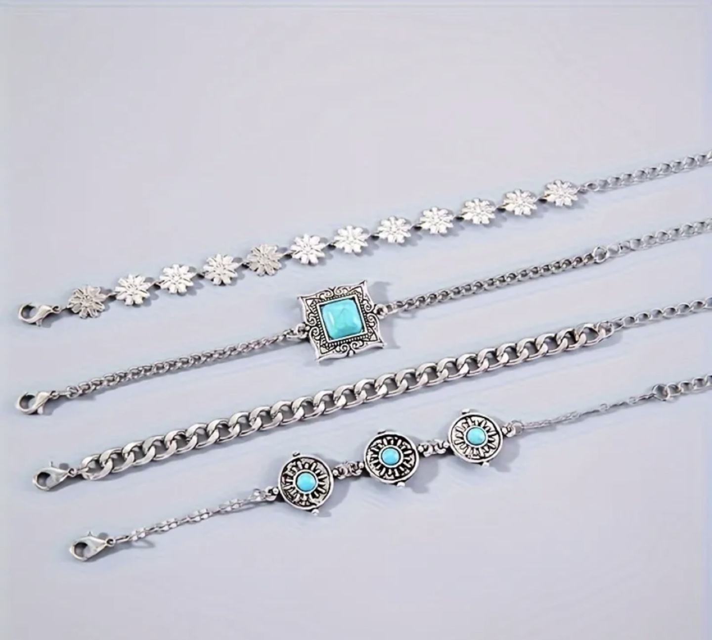 Brand New-Boho Turquoise Stone Bracelet Set (price of Each) - photo 4