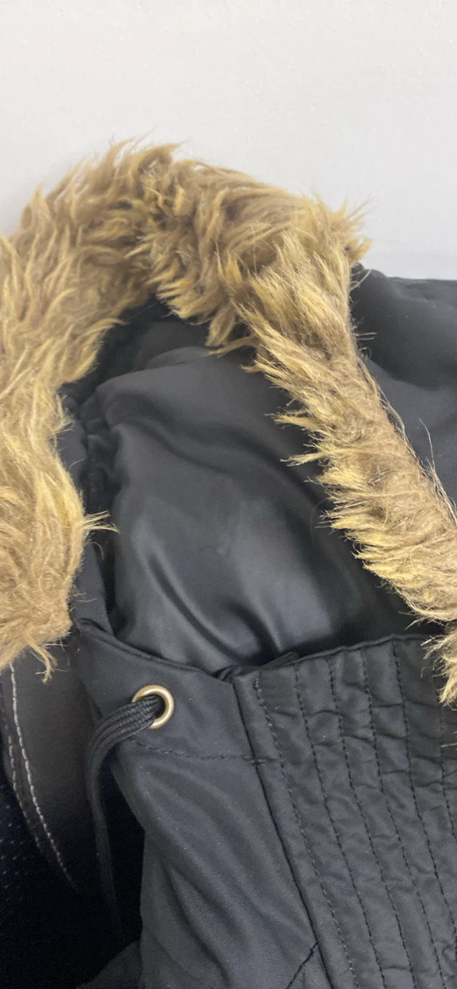 Old Navy Black Winter Parka with Faux Fur Hood - photo 2