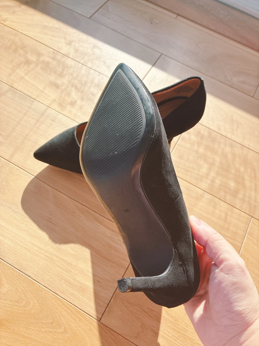 Black Suede Stiletto Heels - photo 2
