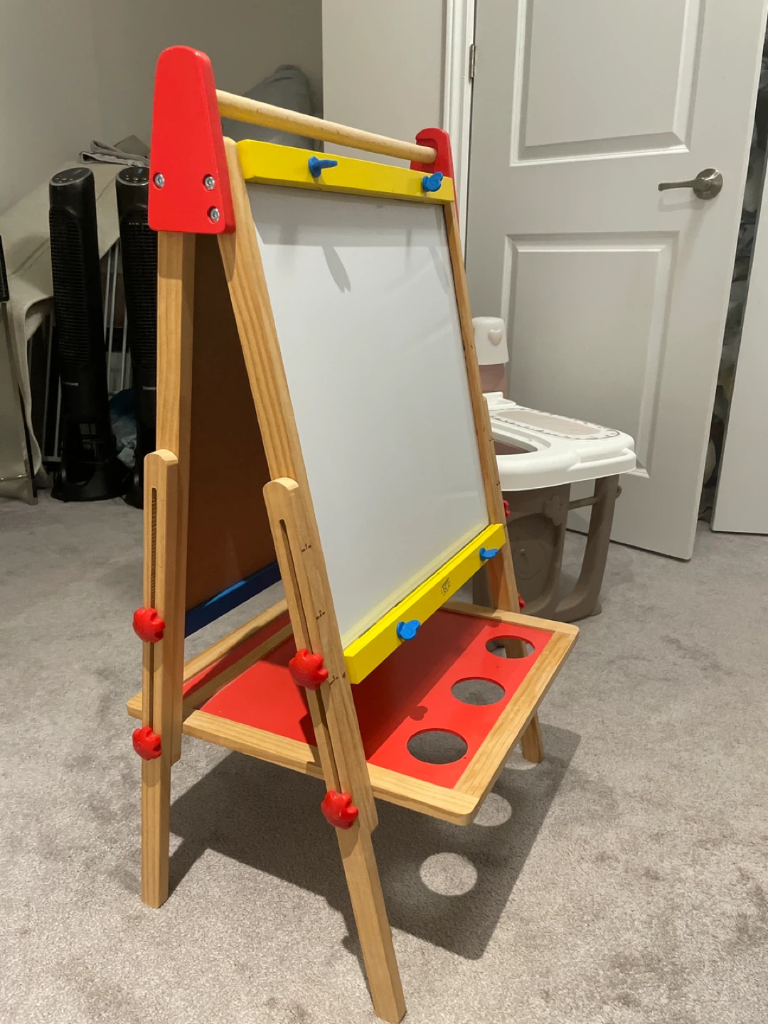 Kids Art Easel - Double Sided Whiteboard & Chalkboard - photo 3