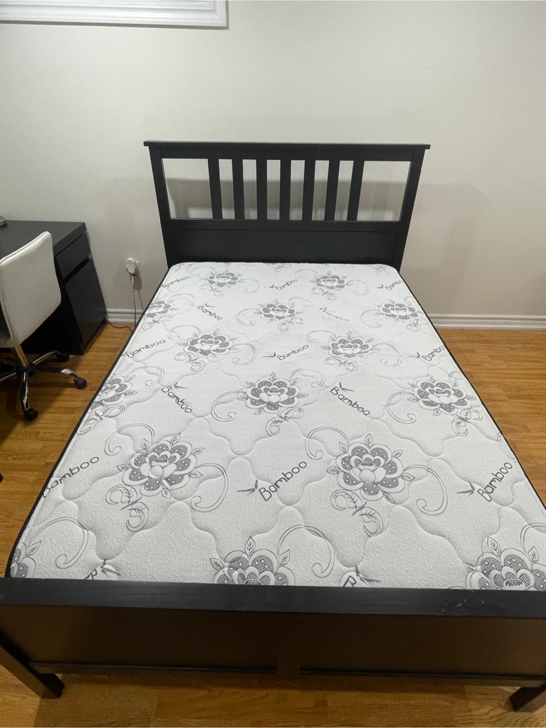 IKEA hemnes double/full bed with bamboo mattress