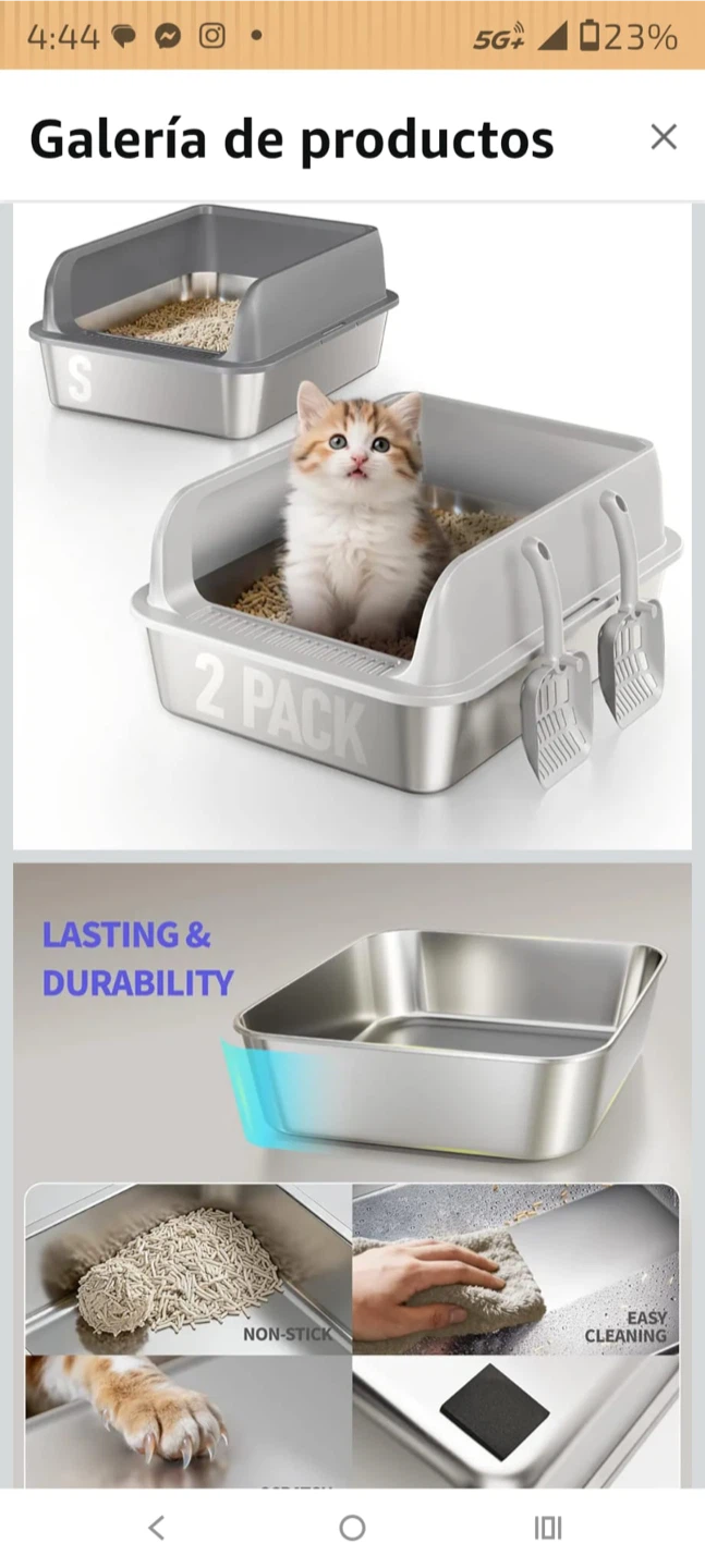 Freestanding 2-Pack Litter Boxes for Cats & Kittens - Size S