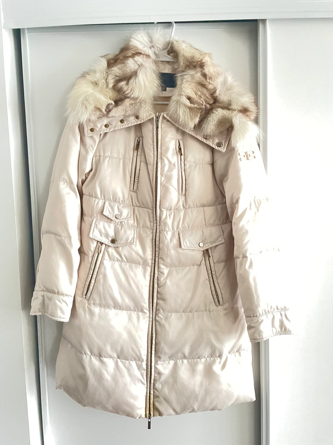 Elisabetta Franchi Luxury Down Coat with Fur