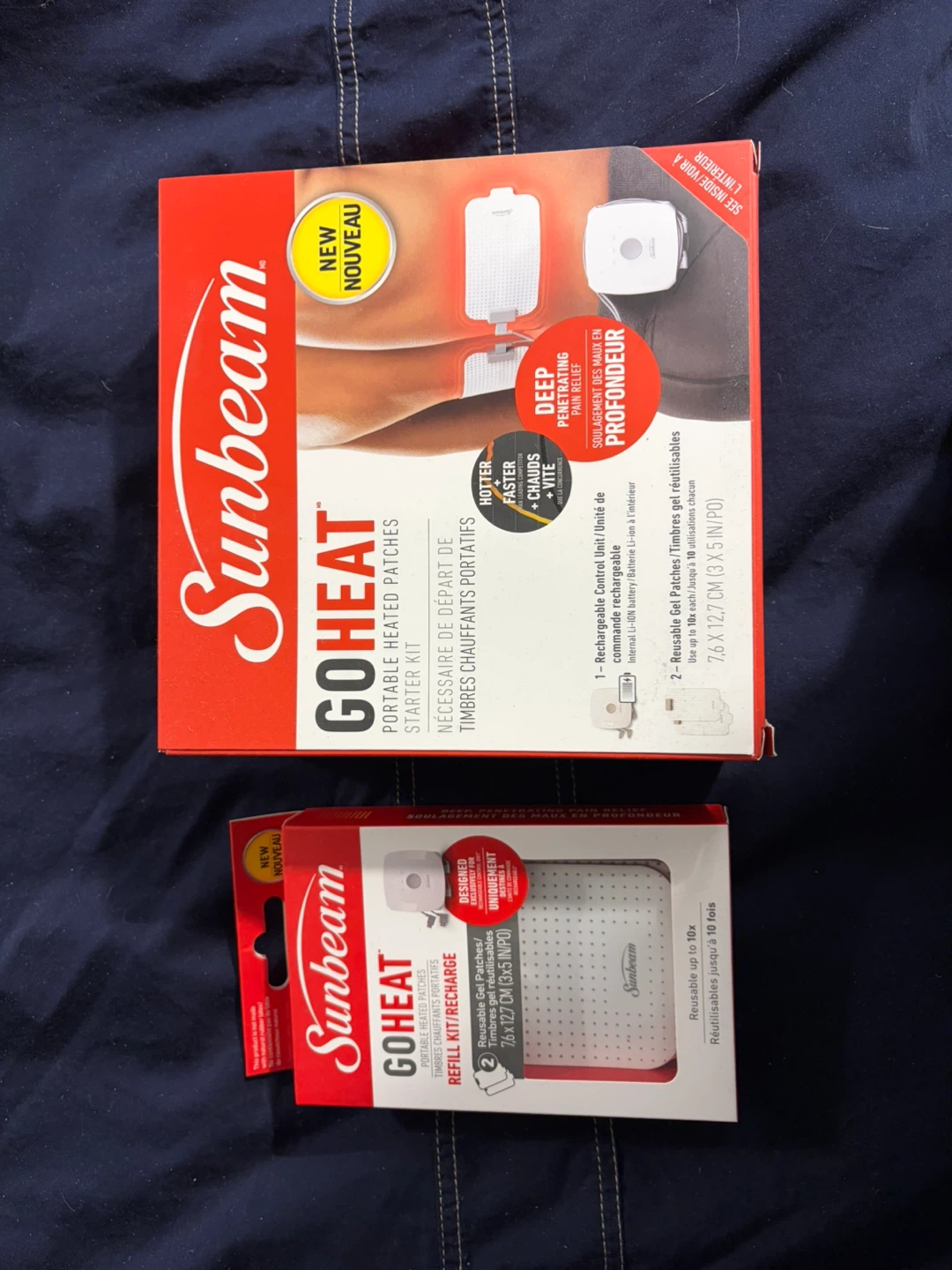 Sunbeam GoHeat Portable Heated Patches Starter Kit & Refill Kit