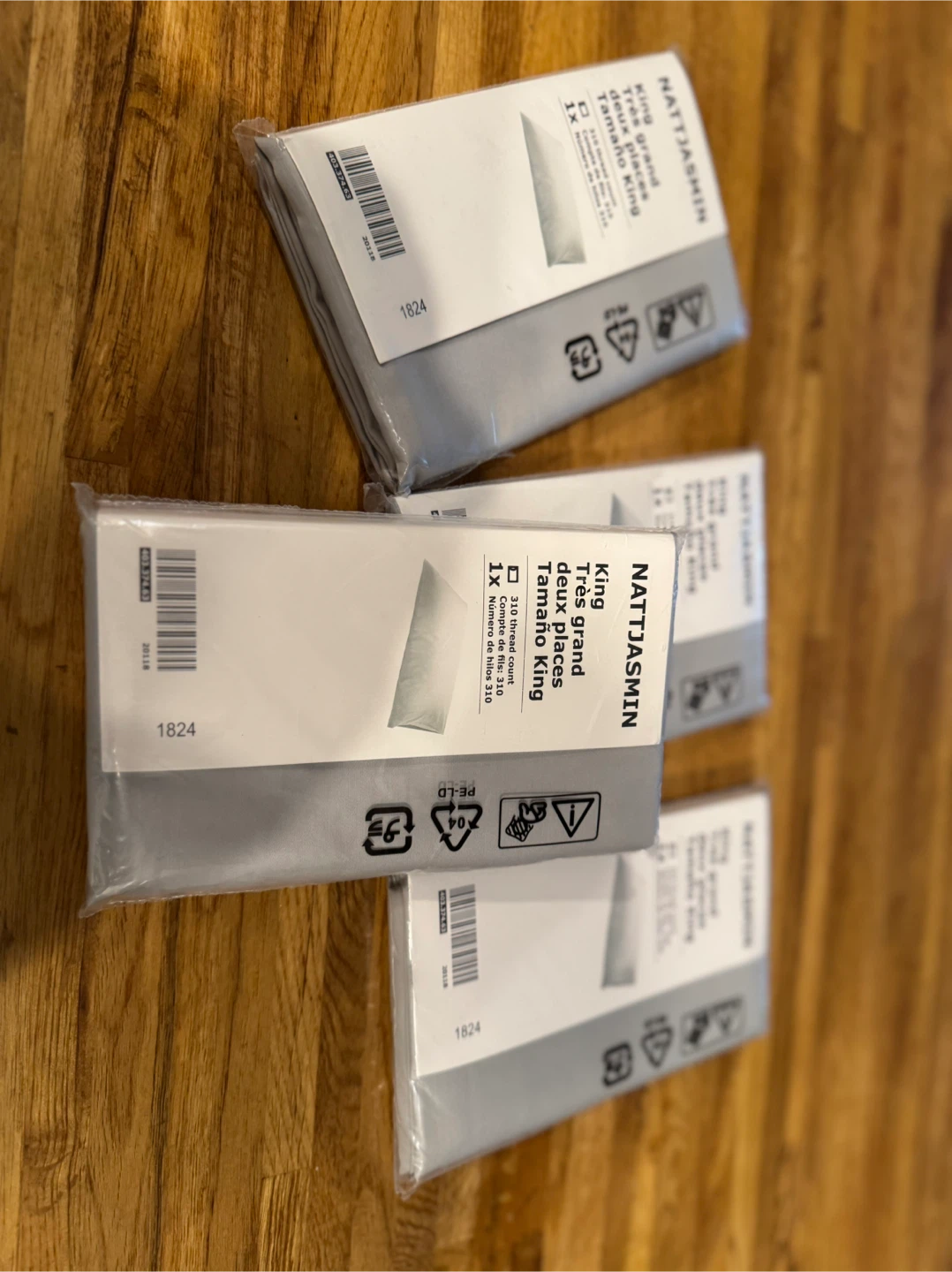 4 IKEA NATJASMIN King Pillowcase - 310 Thread Count