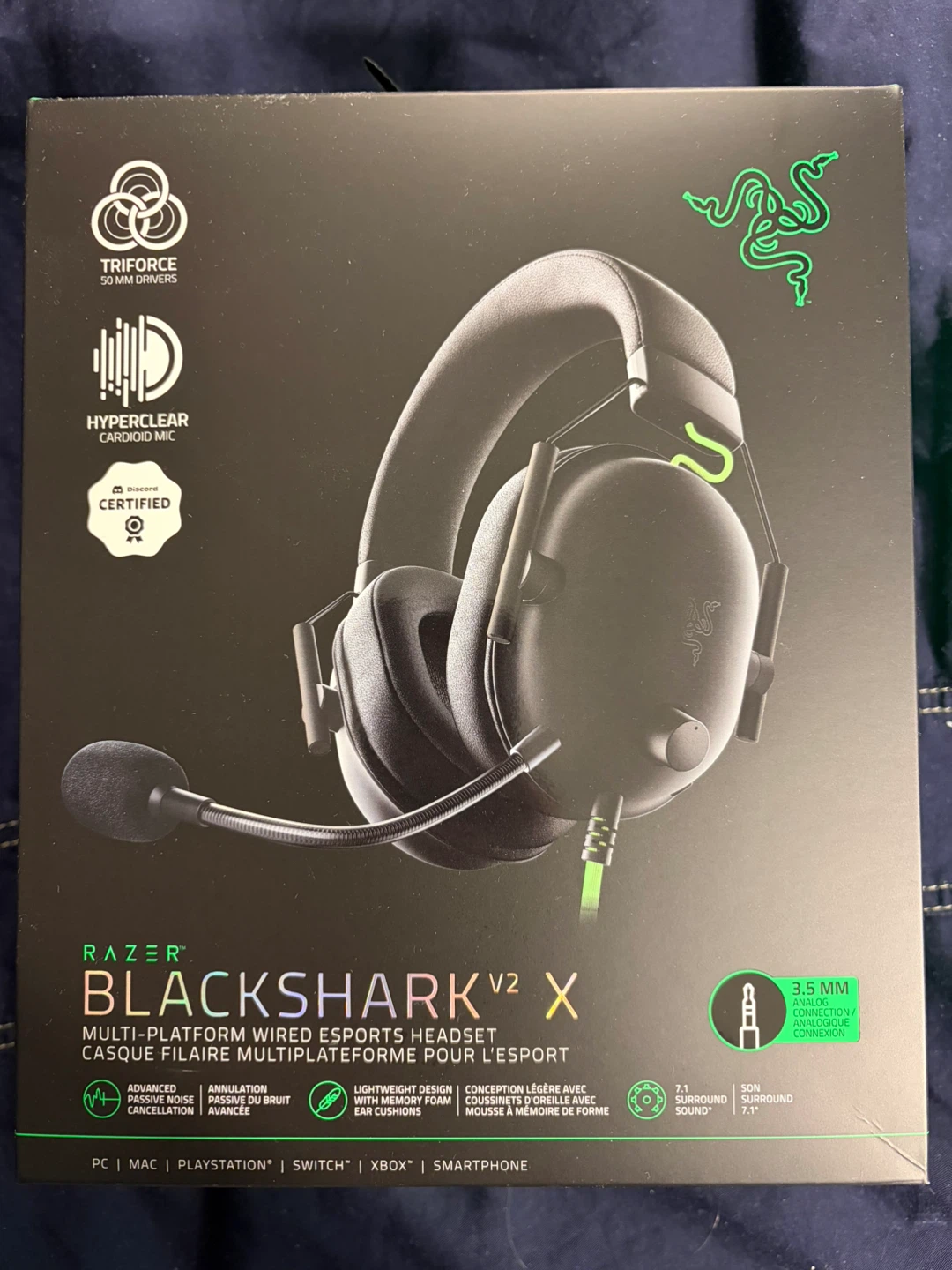 Razer Blackshark V2 X Multi-Platform Wired Esports Headset