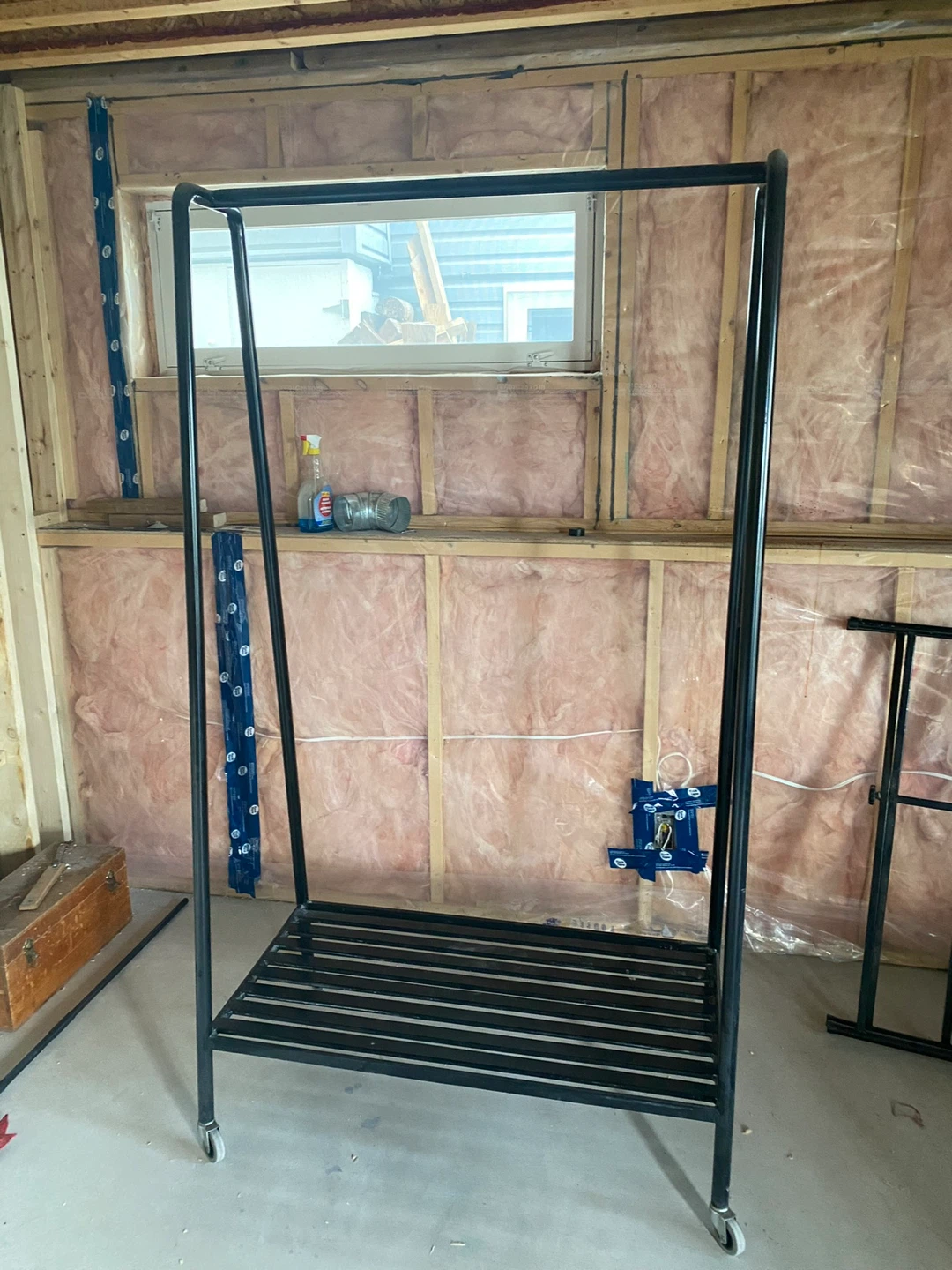 Black Metal Rolling Clothes Rack - photo 3
