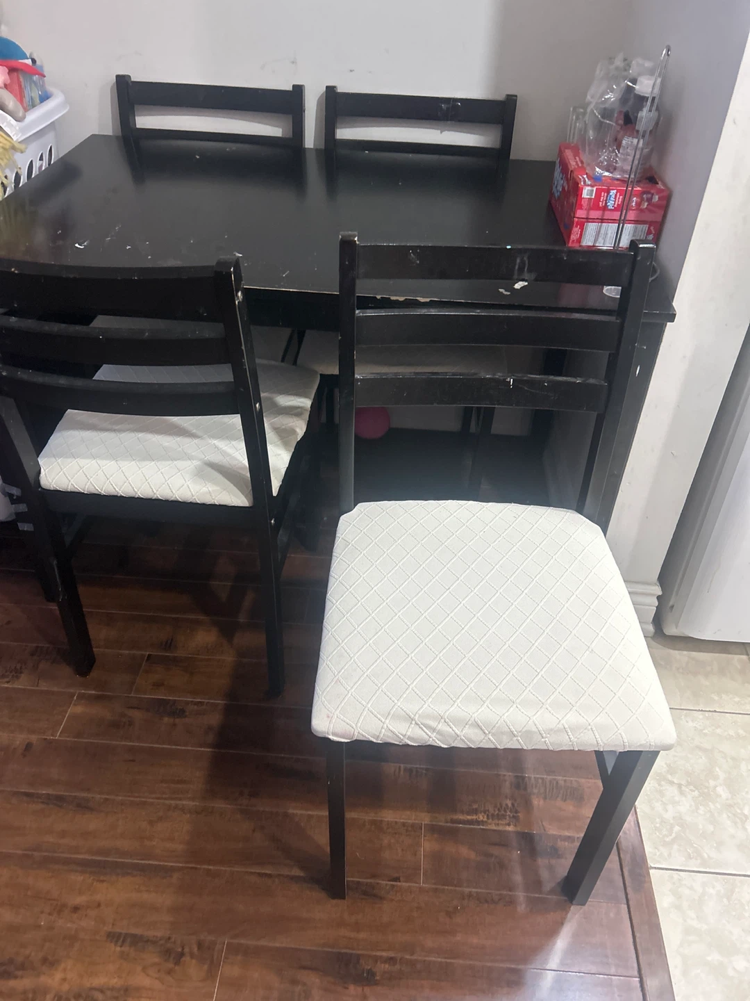 Black Dining Table and Chairs Set - photo 2