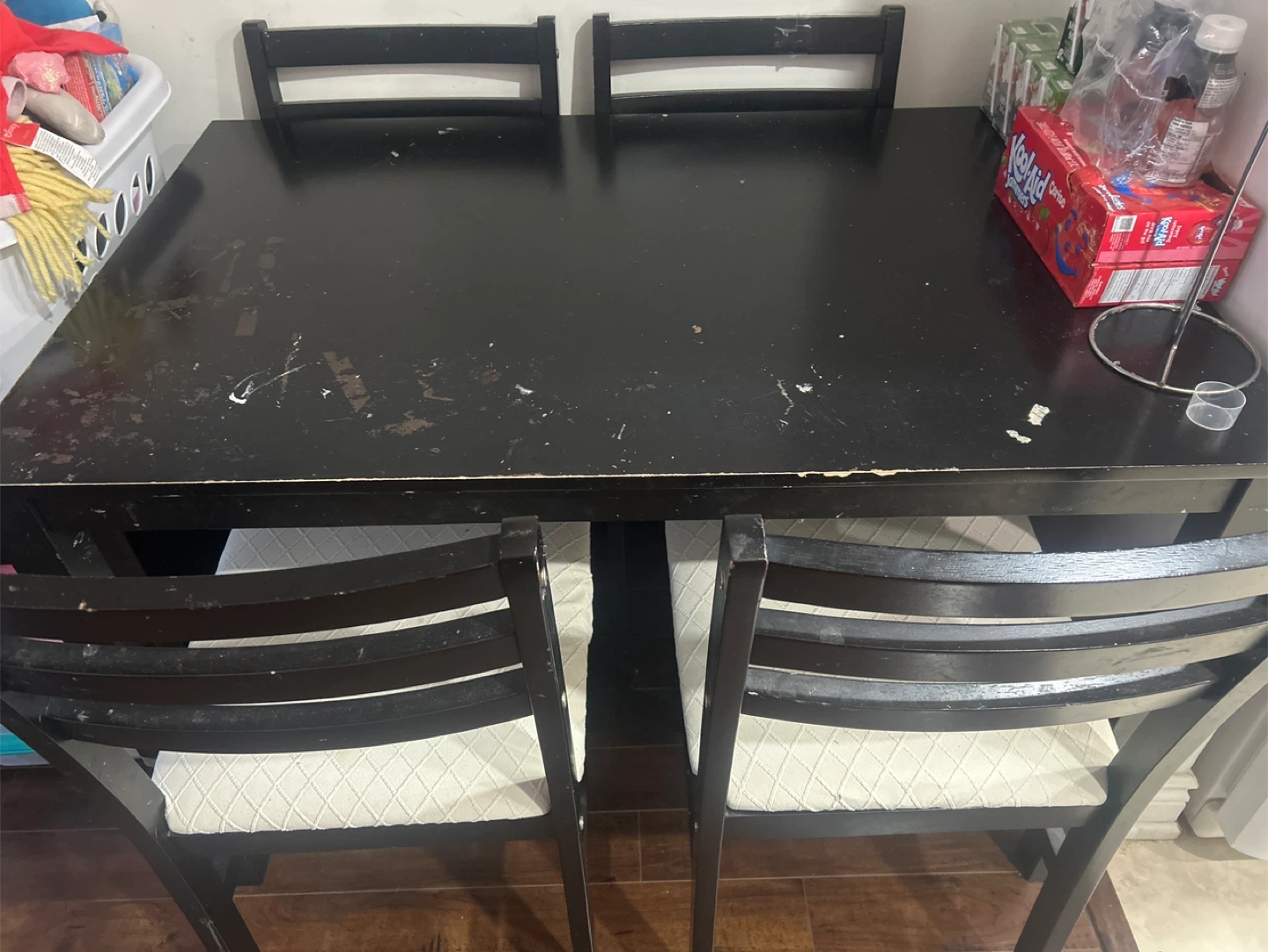 Black Dining Table and Chairs Set