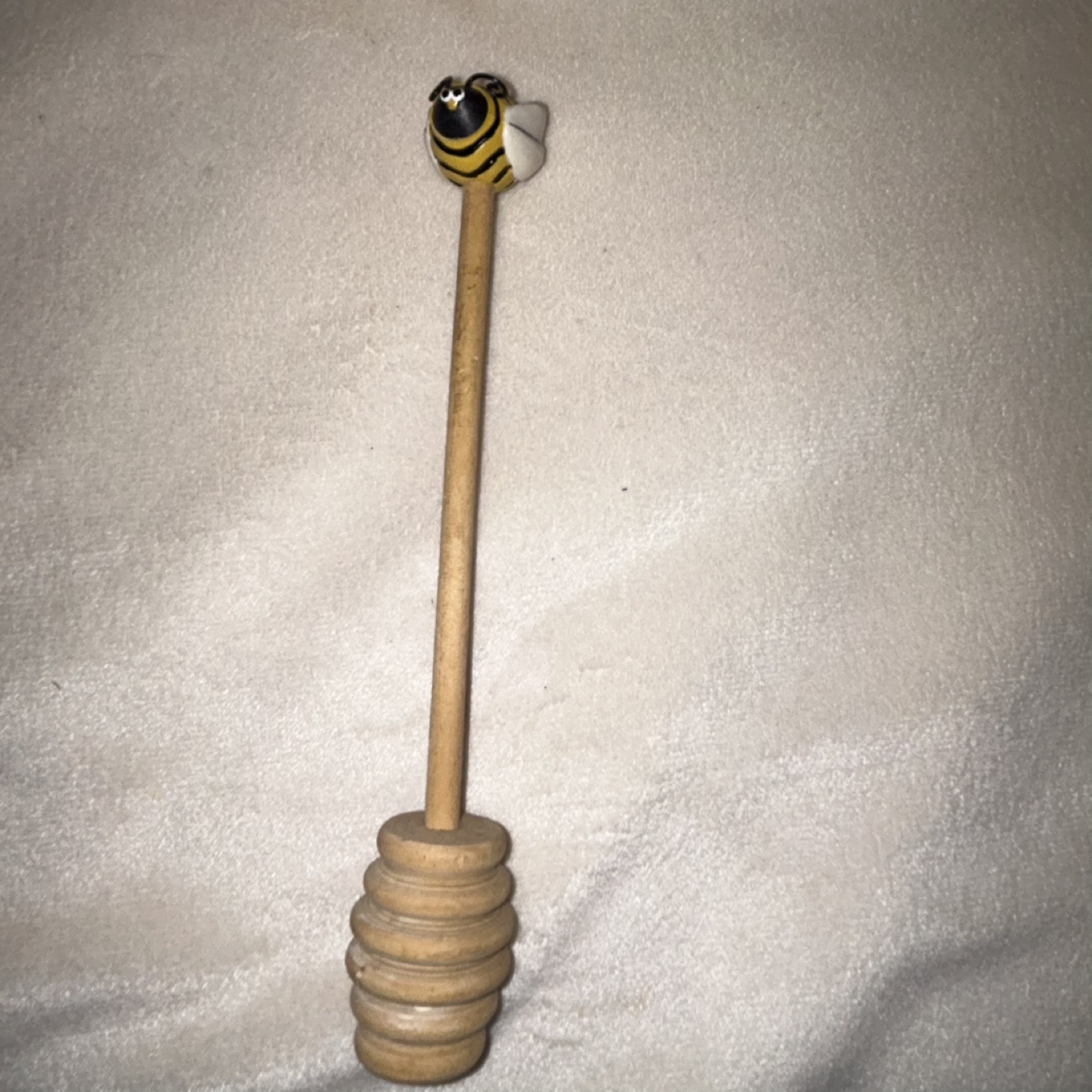 Honey Dipper Beehive Ceramic Jar with Wooden Dipper - photo 3