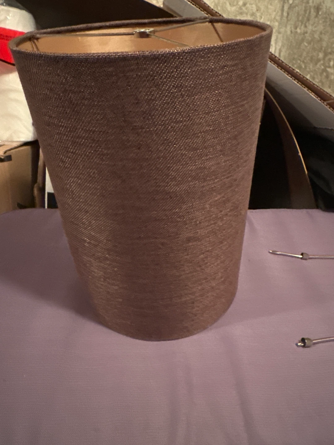 Brown Fabric Lampshade