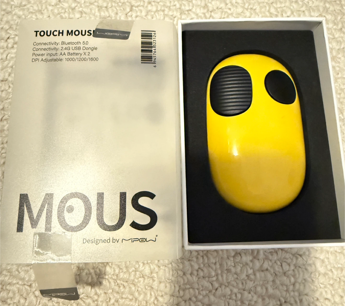 MIPOW Touch Mouse Yellow