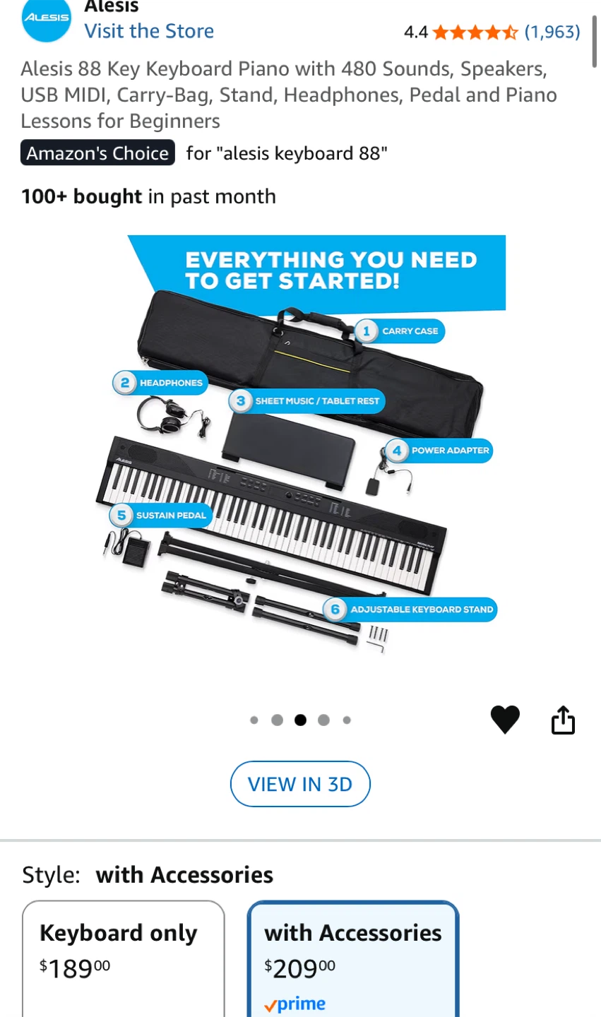 Alesis 88 Key Keyboard Piano with Accessories - photo 2