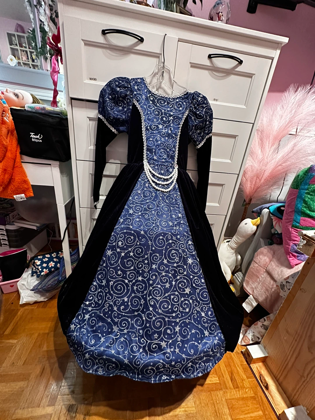 Girls'  costume Star Swirl Dress with Faux Pearls