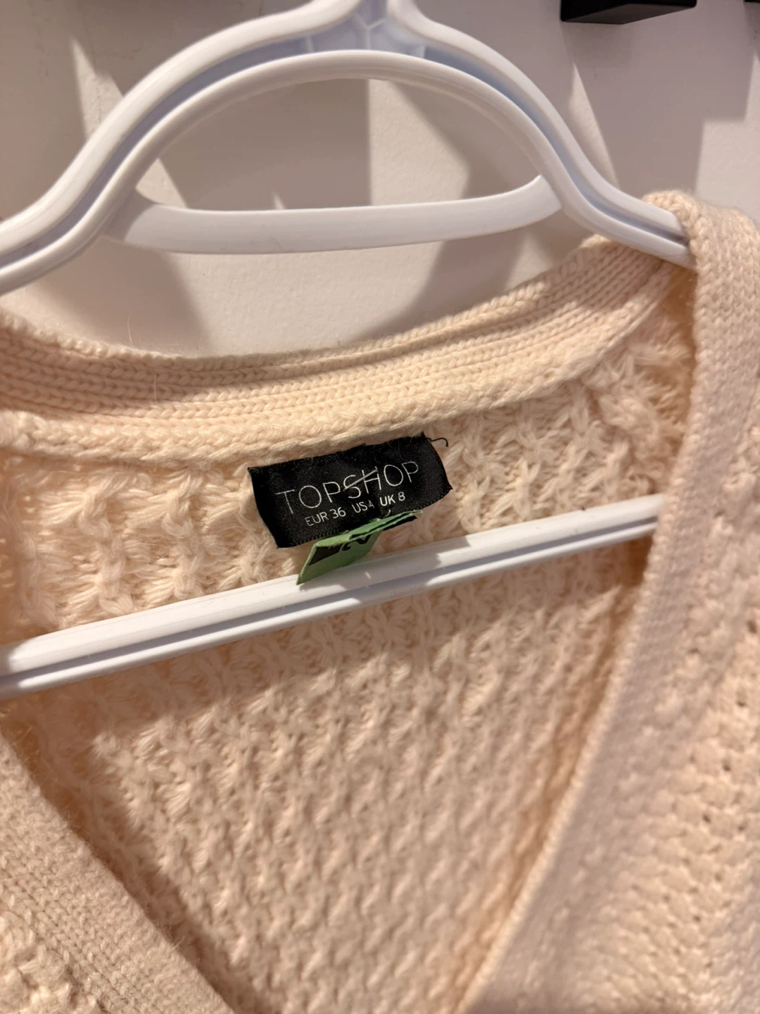 TOPSHOP Cream Knit Cardigan Sweater - photo 2