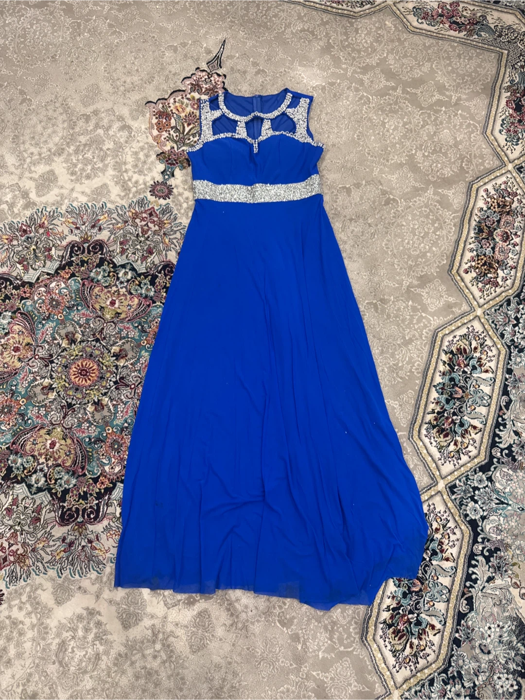Royal Blue Embellished Maxi Dress - photo 3