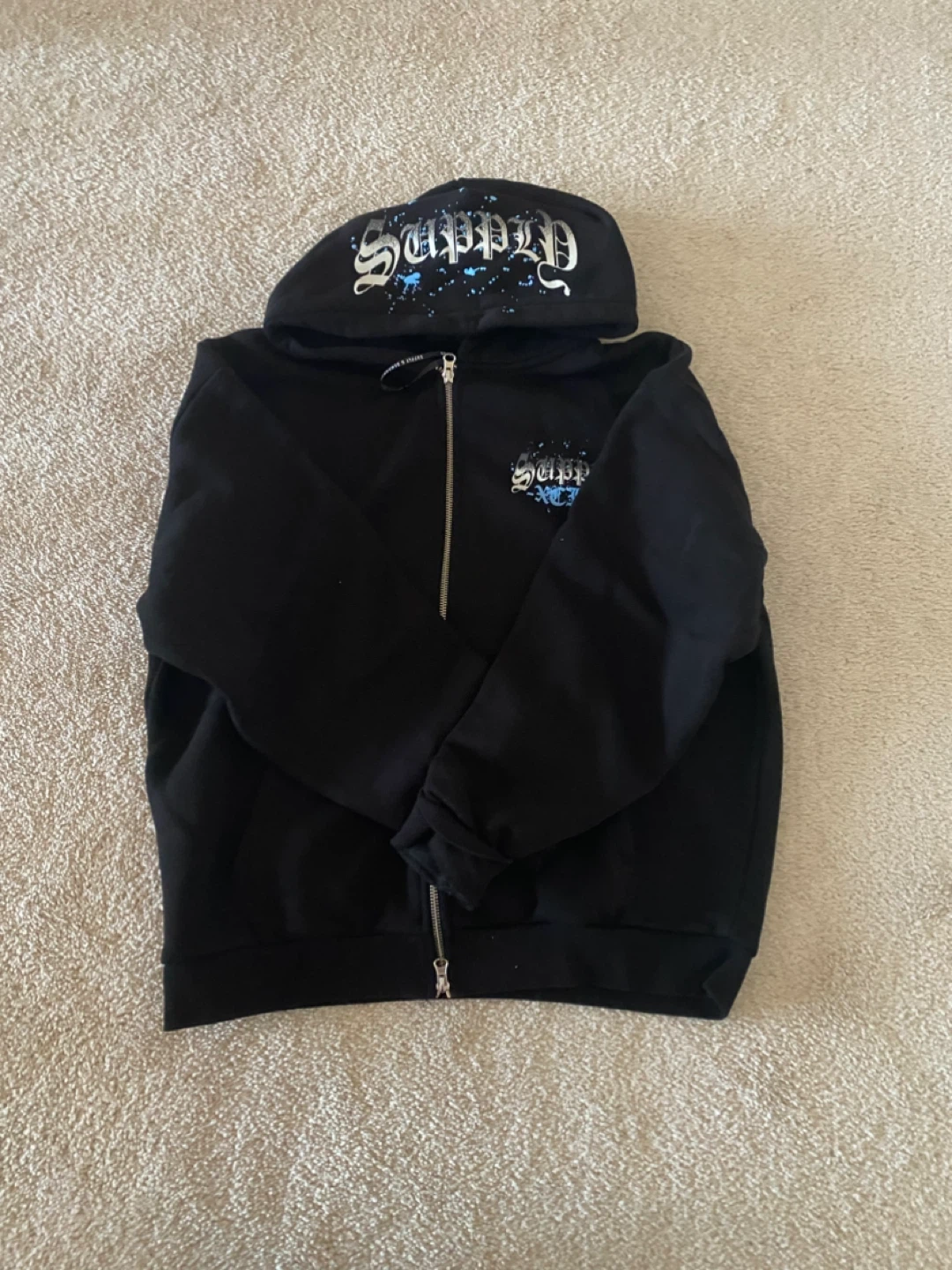 Solid XCLII supply and demand Black Zip-Up Hoodie - photo 2