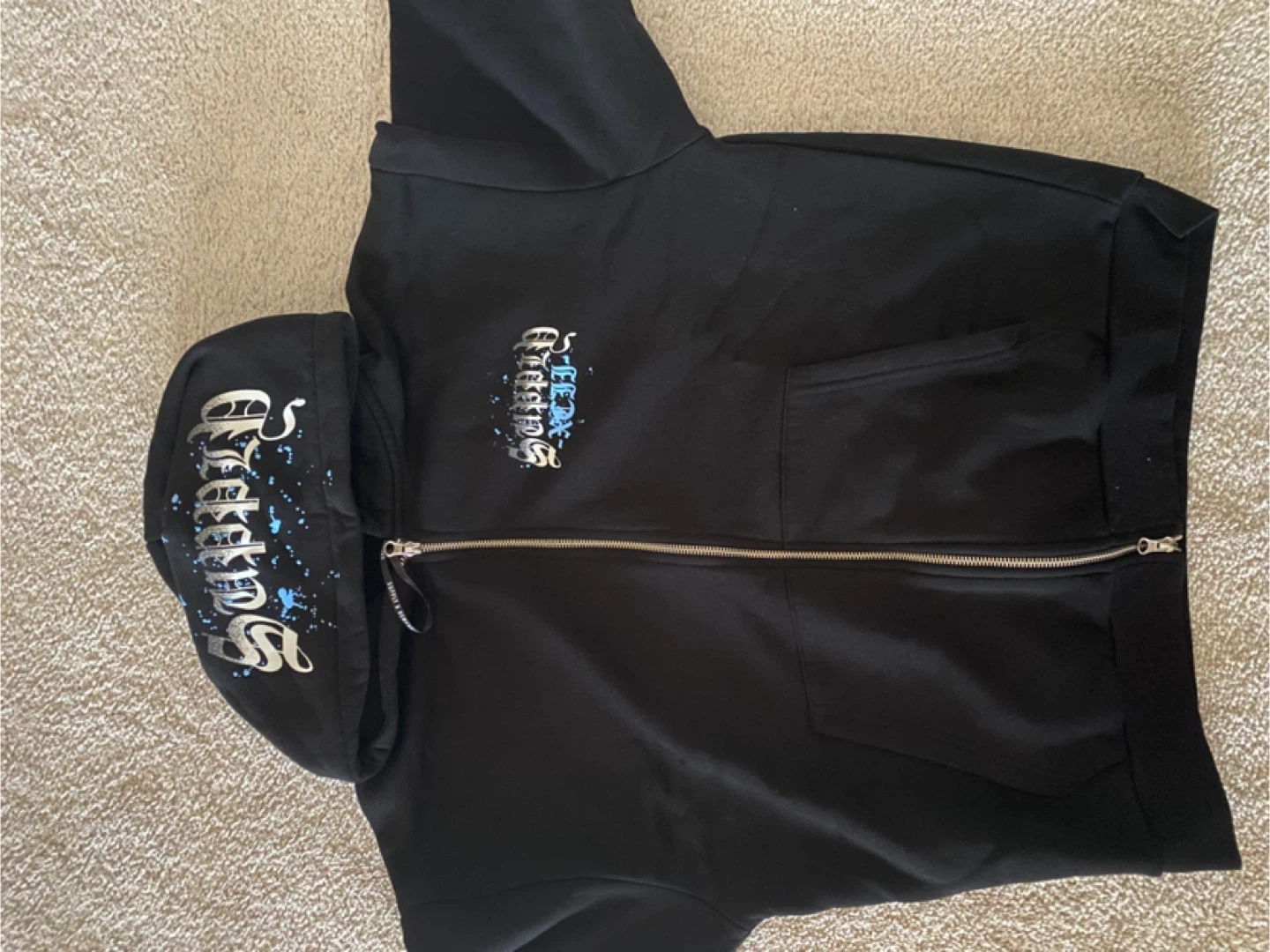 Solid XCLII supply and demand Black Zip-Up Hoodie - photo 3