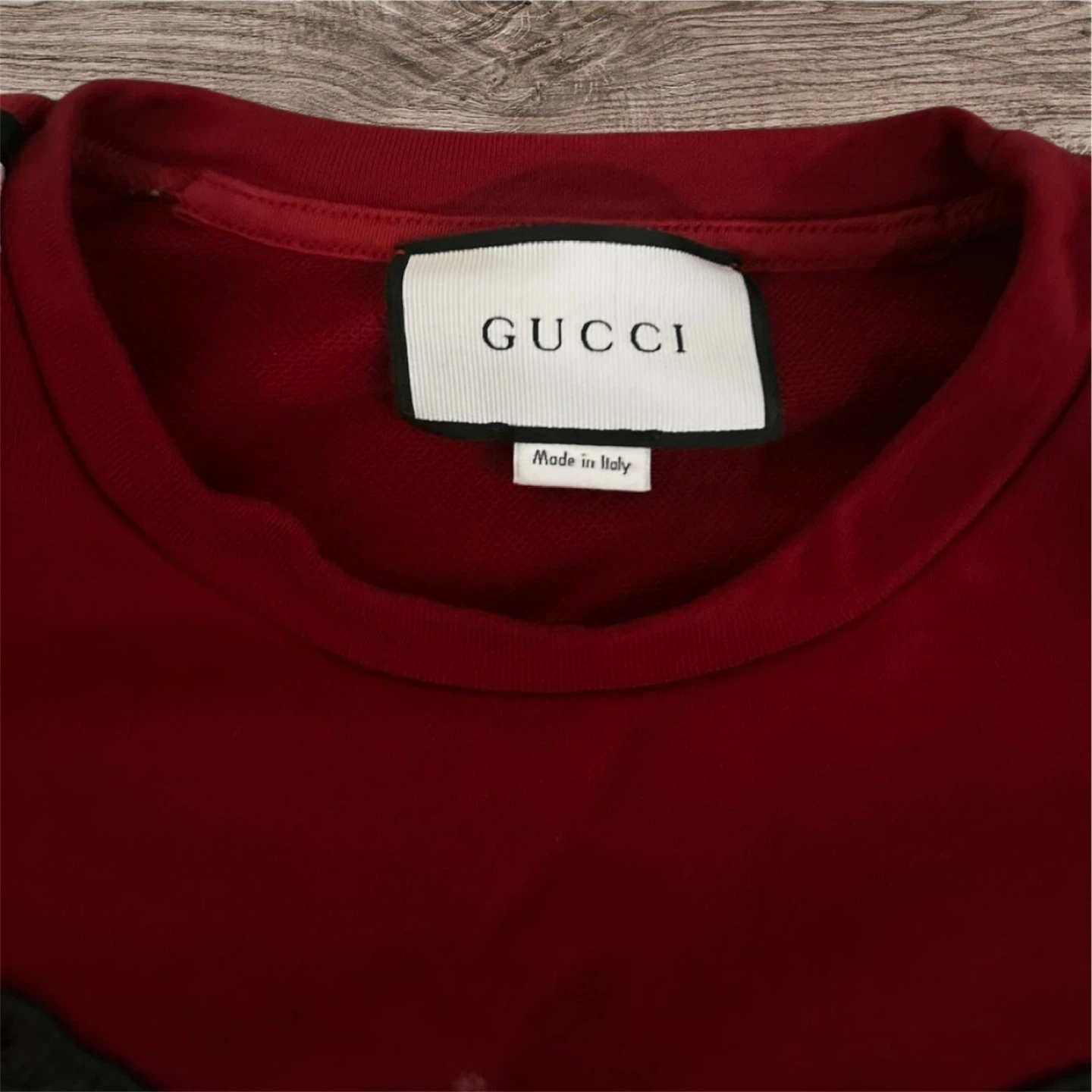 Authentic Gucci Panther Embroidered Sweatshirt Red