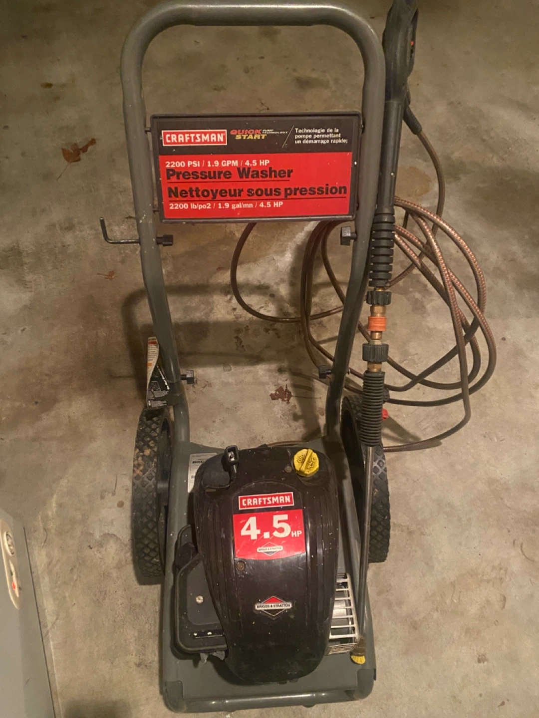 Craftsman 2200 PSI Pressure Washer