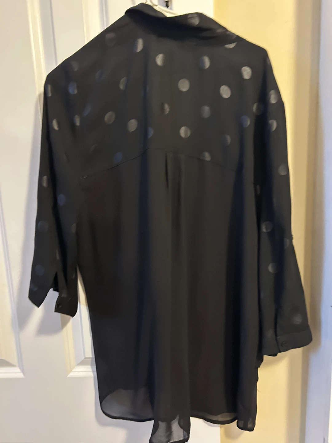 Reitmans Black Polka Dot Blouse - Size XXL - photo 2