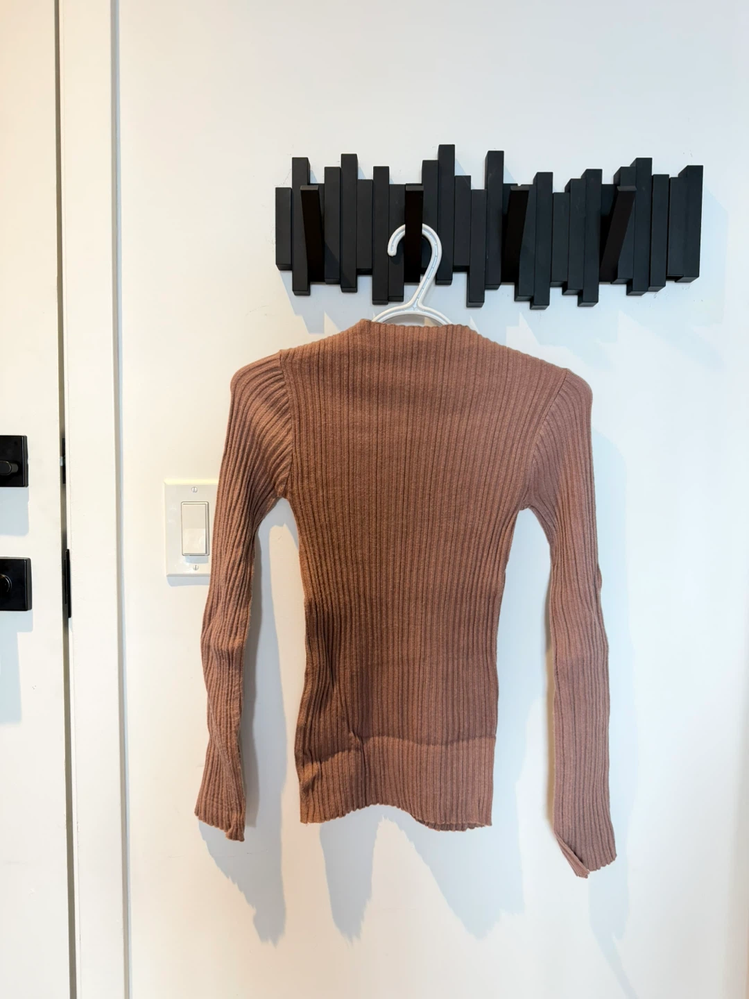 Indigo pink Ribbed Long Sleeve Sweater