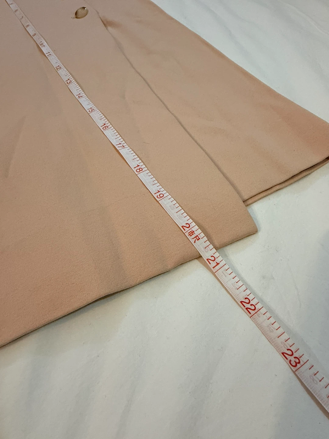 Tan Button Detail pencil cut  Skirt - photo 4