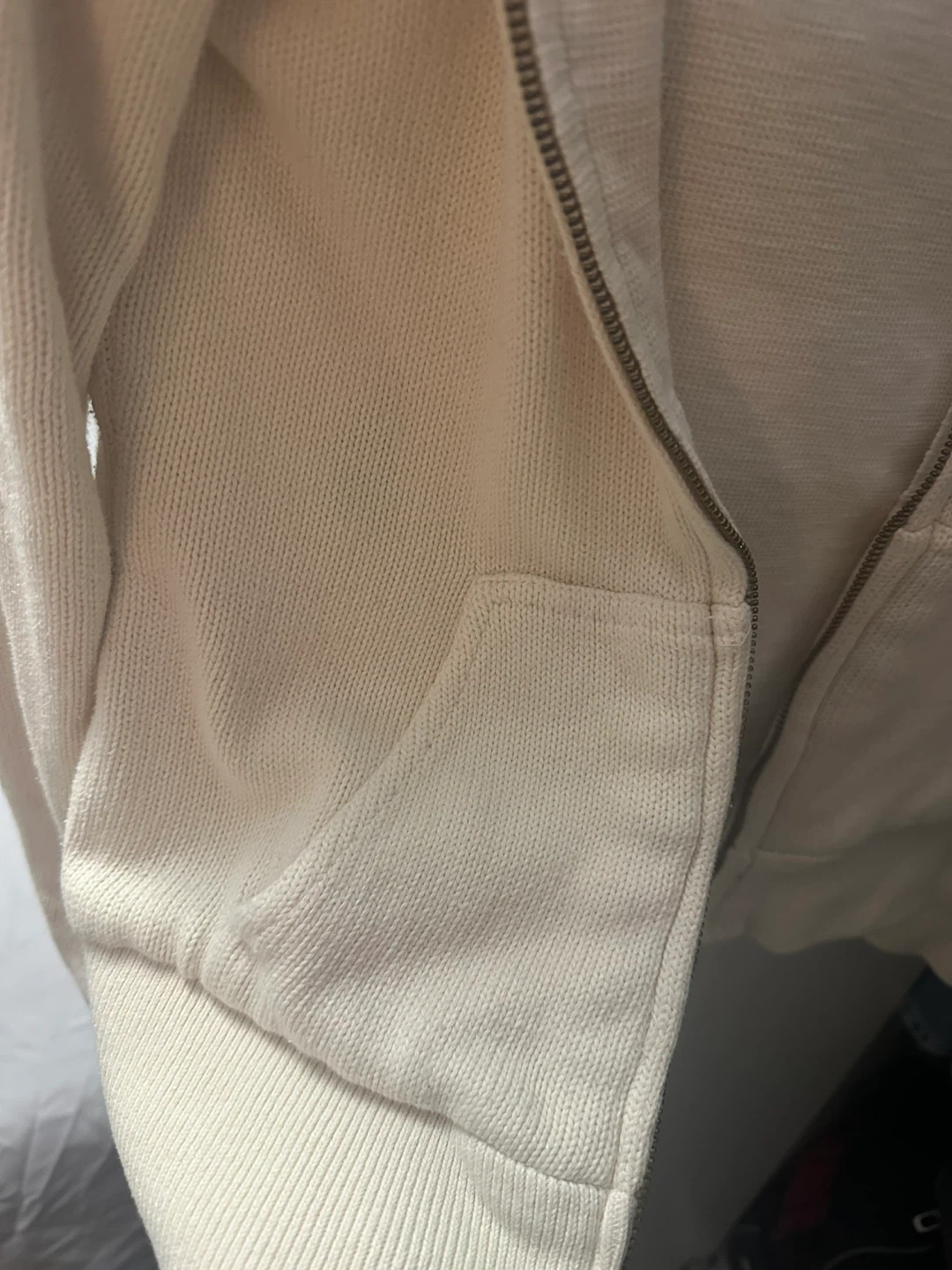 Cream Full Zip Hoodie - photo 4