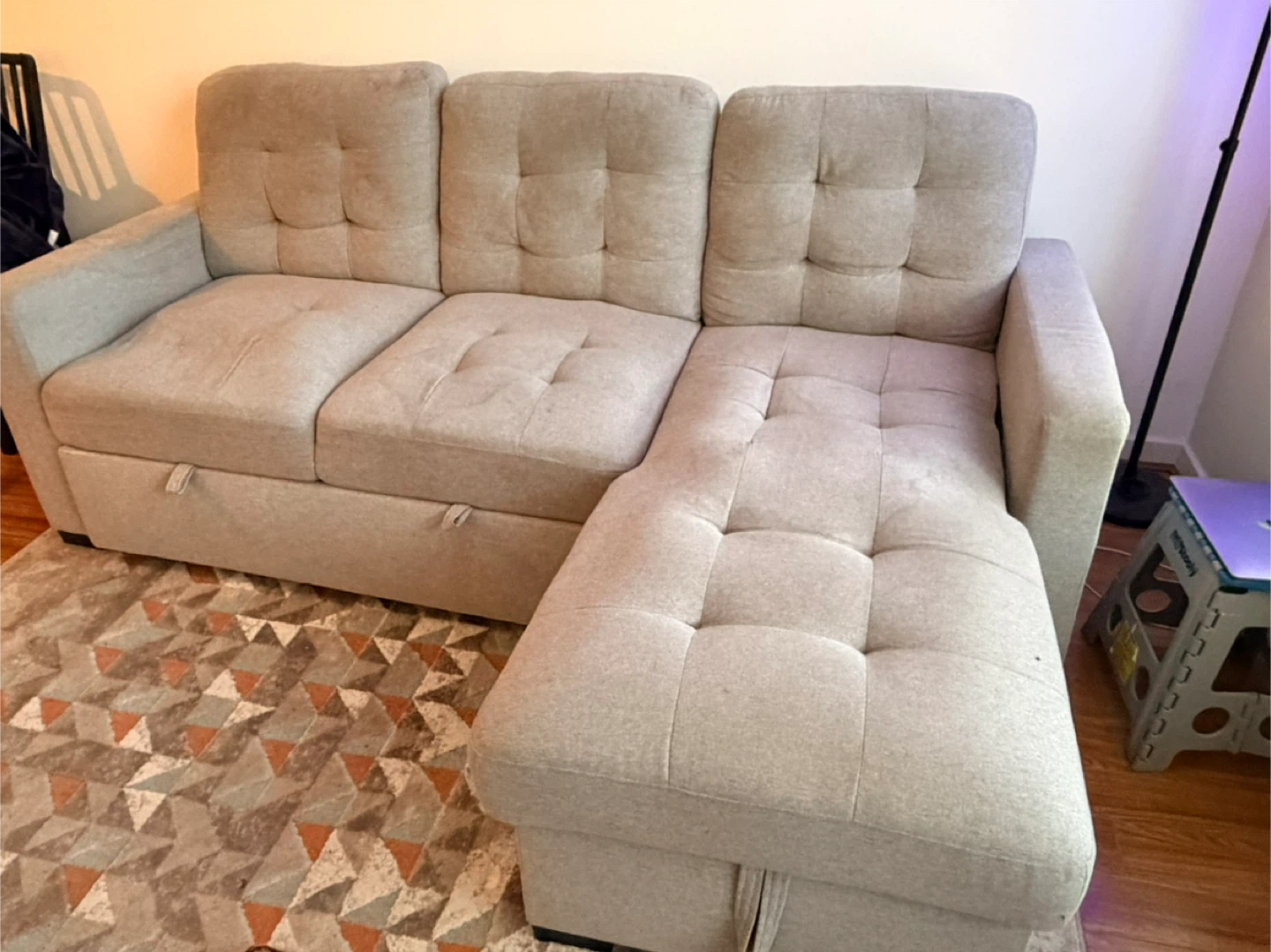 Sectional Sofa Bed with Storage Chaise