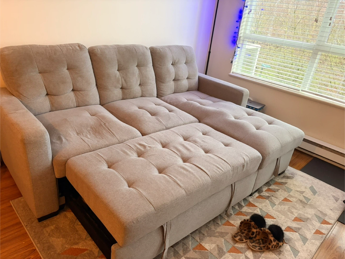 Sectional Sofa Bed with Storage Chaise - photo 2